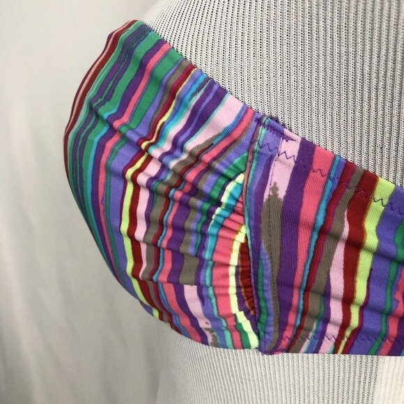 Victoria's Secret Strapless Twist Bikini Top Stripe Colorful Small - Picture 6 of 10